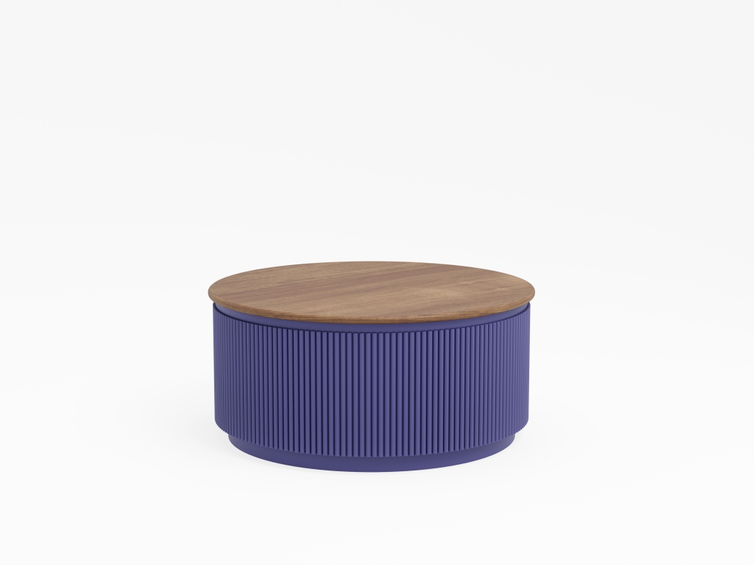 Pelops Round Coffee Table Green Oak 