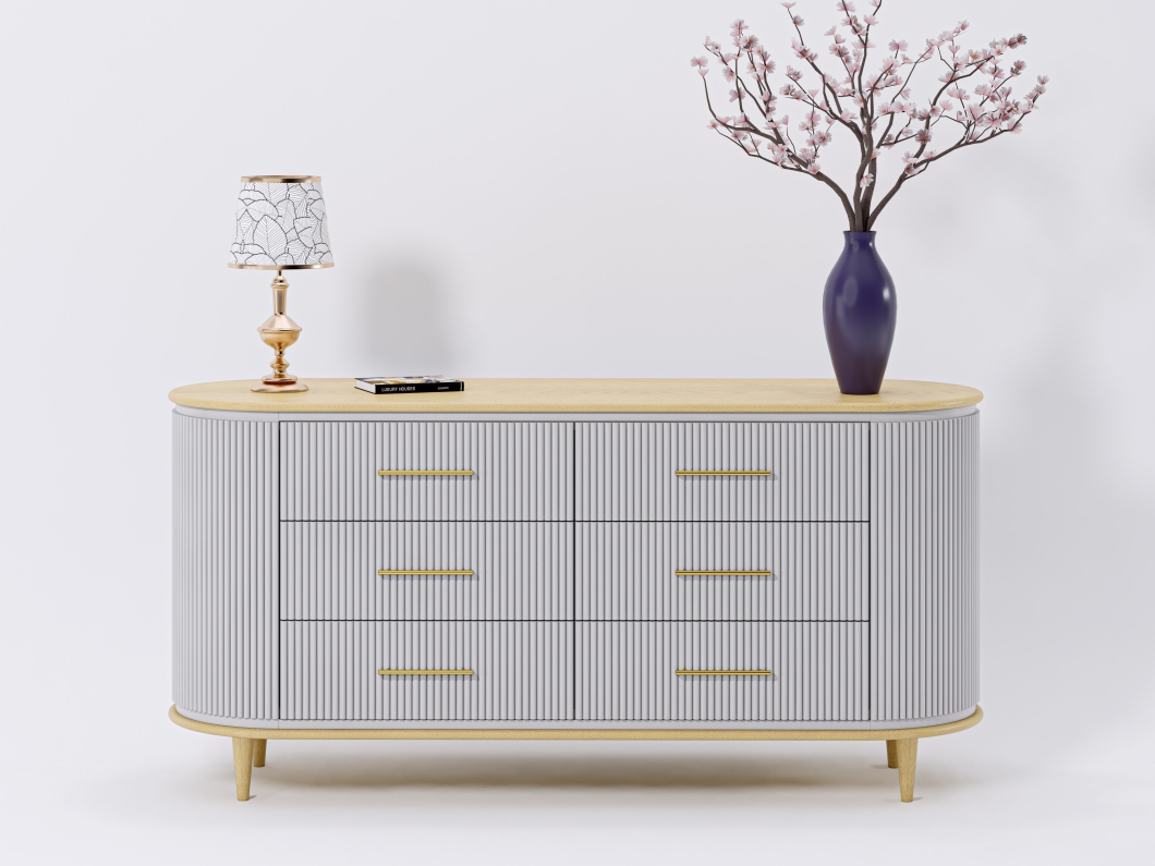 Pelops 6 Drawers Ivory Oak 