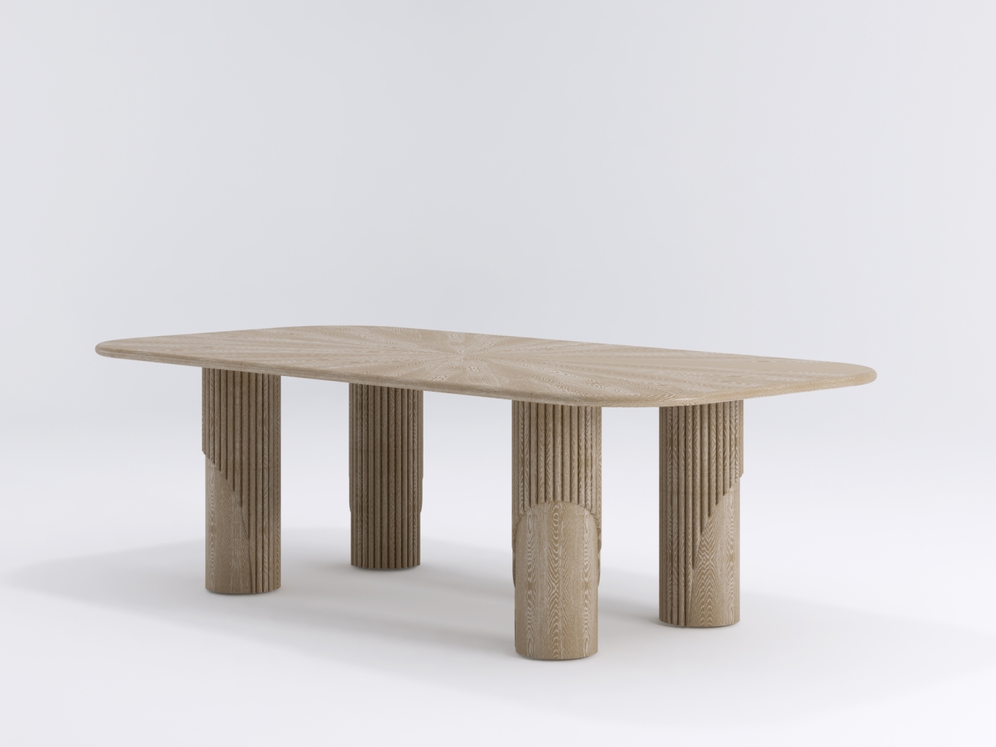 Coloseos Halo Dining Table Natural Cerused Oak