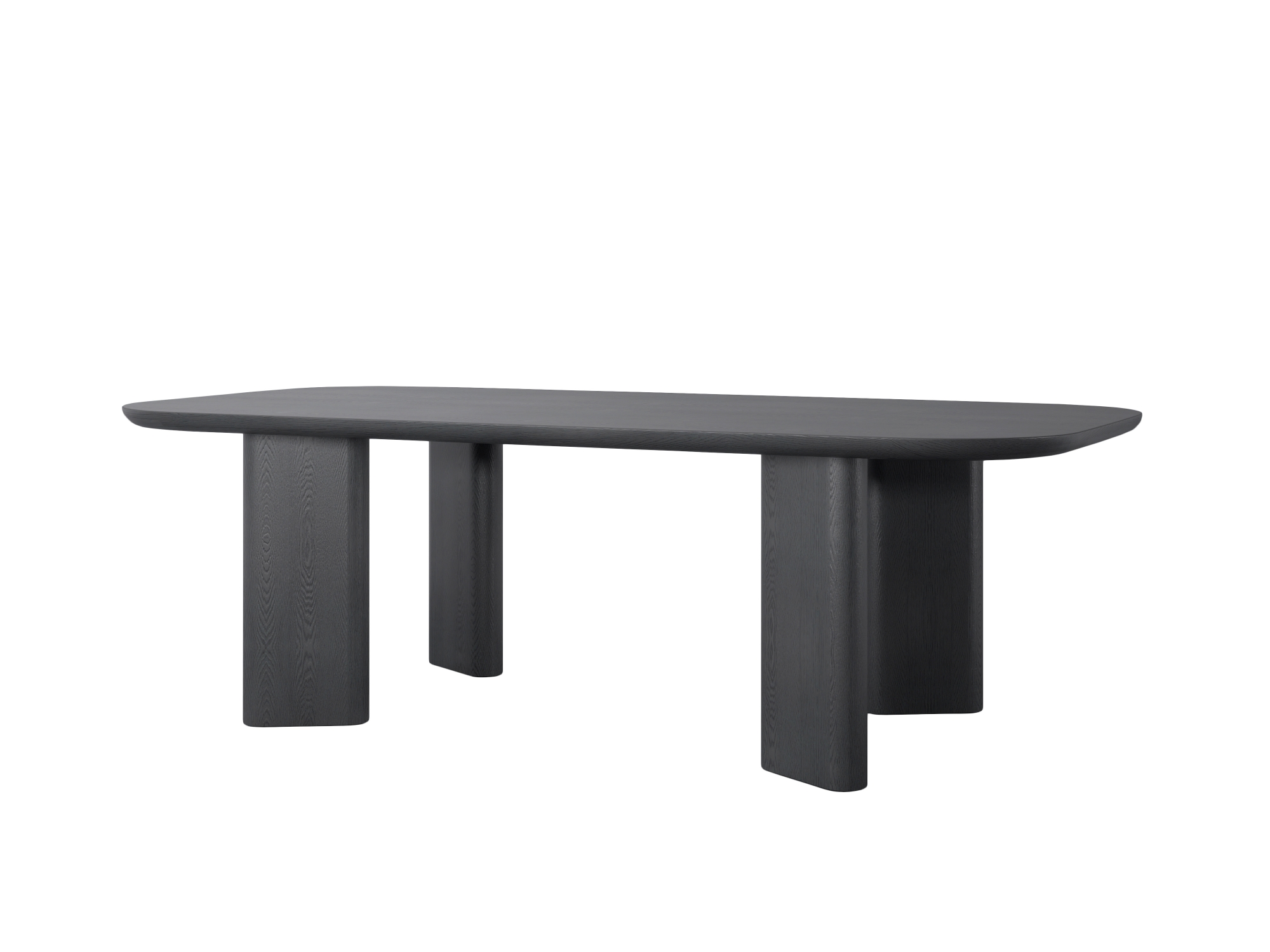 Spile Dining Table Black Oak