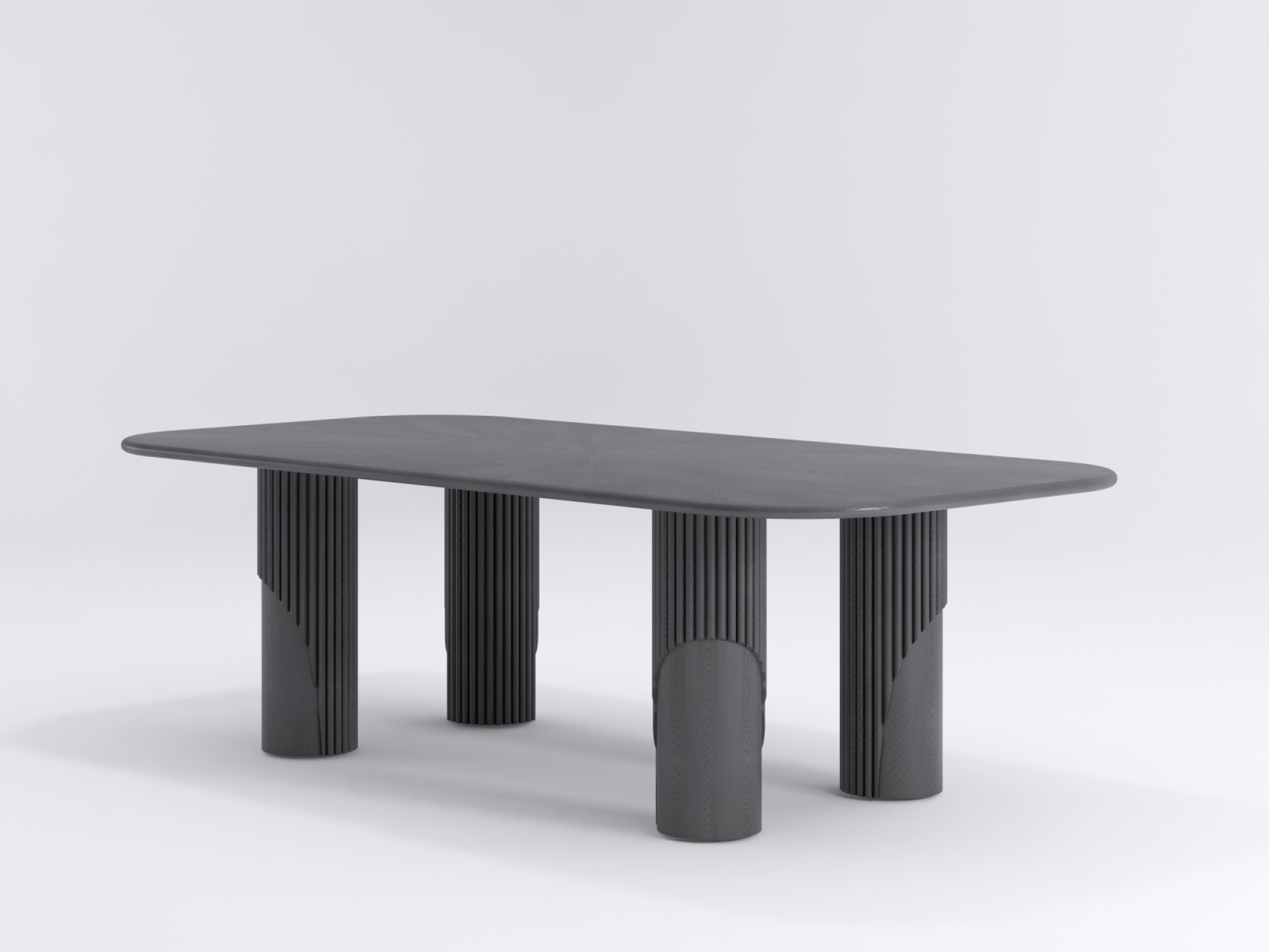 Coloseos Halo Dining Table Black Oak