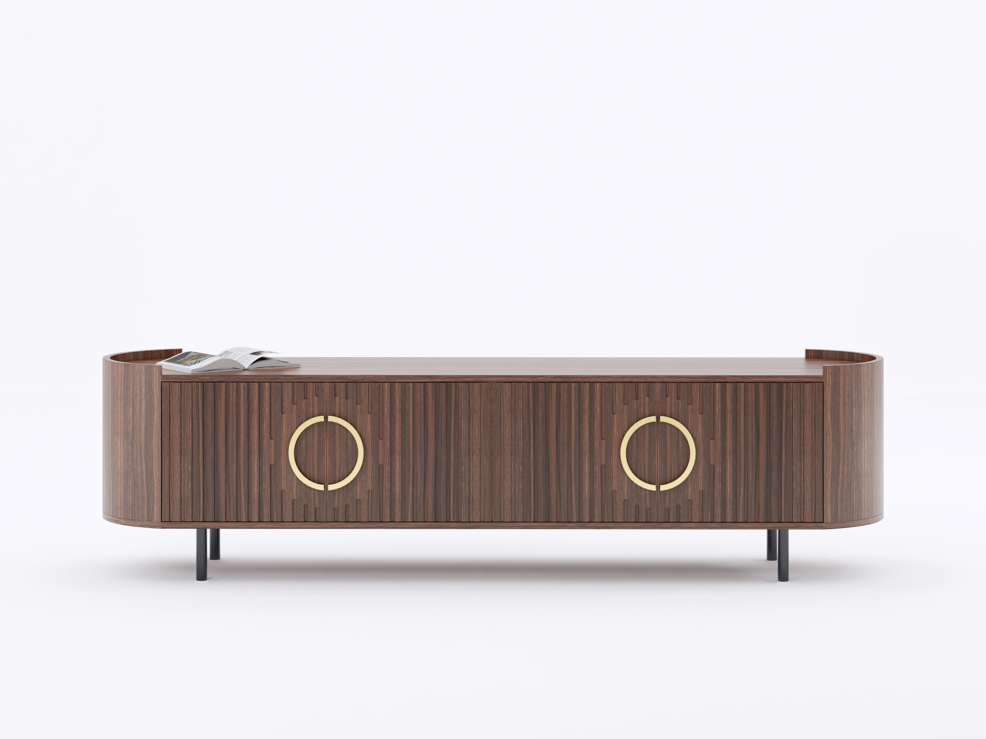 Polu Large  TV unit 2.2 Walnut 