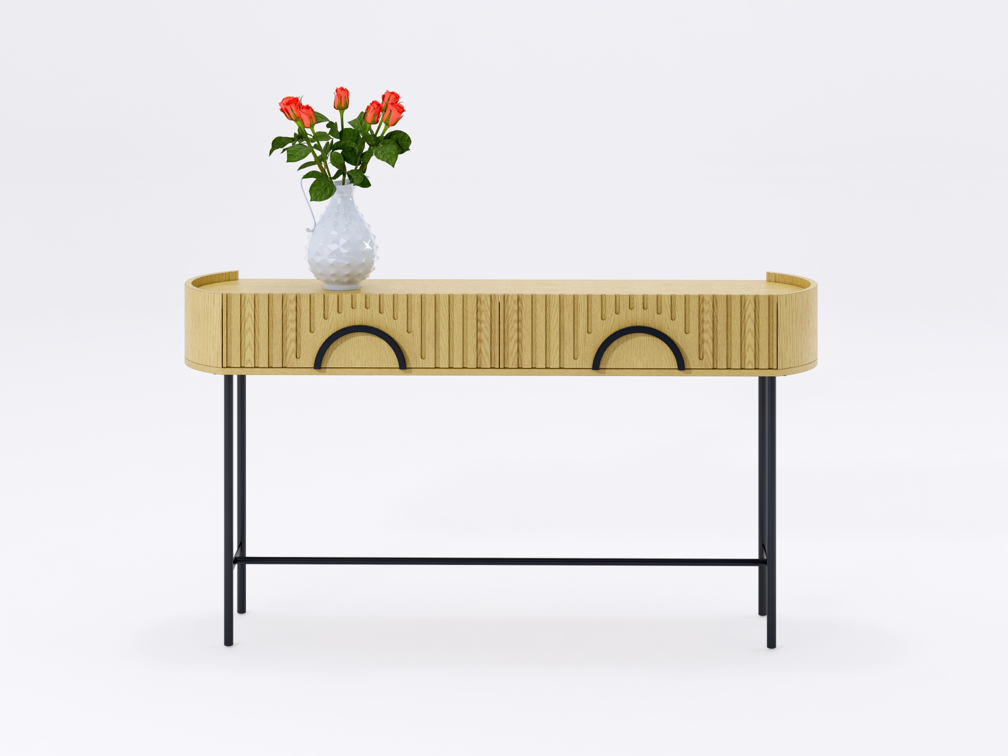 Polu Console Table Natural Oak 