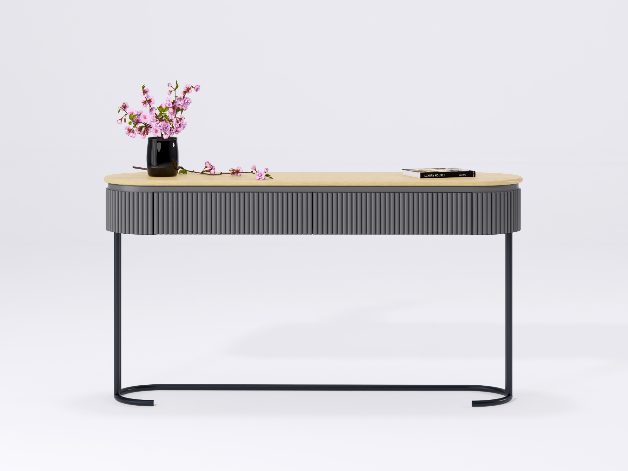 Pelops Console Table Grey Oak