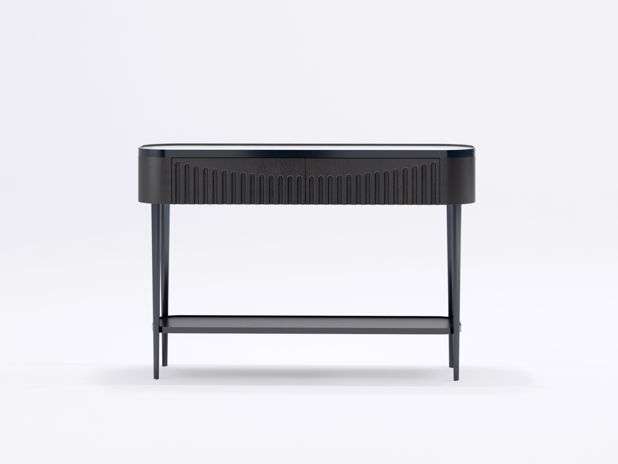 Coloseos Console Table Black Oak with stone top