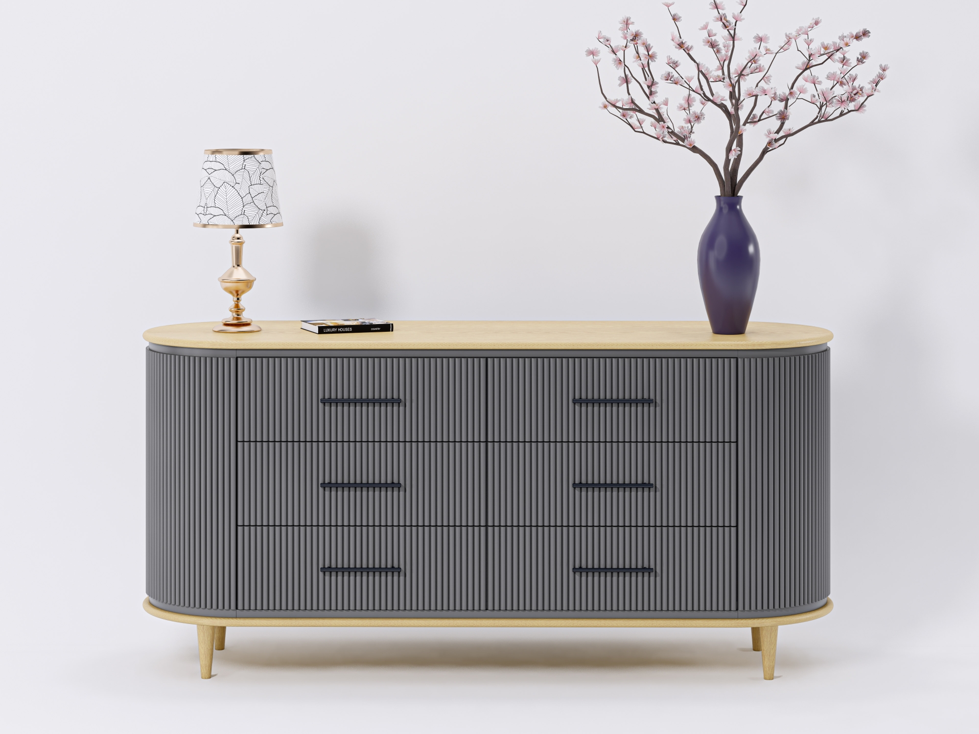 Pelops 6 Drawers Grey Oak 