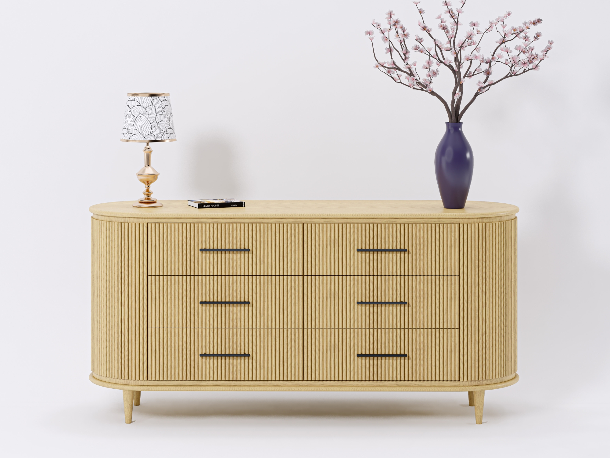 Pelops 6 Drawers Natural Oak 