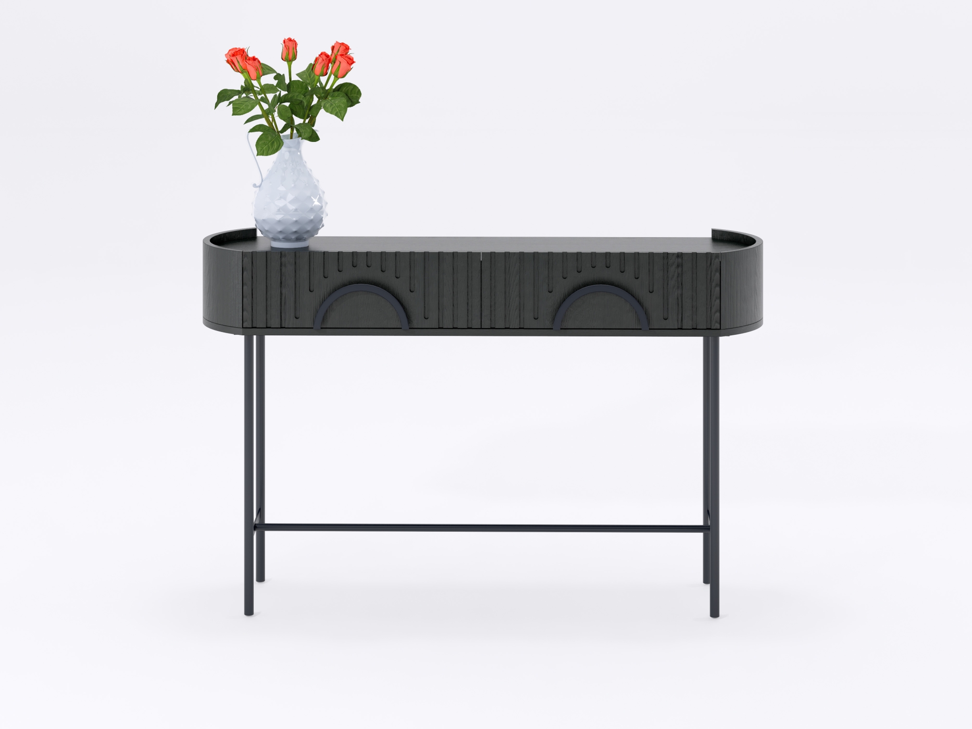 Polu Console Table Black Oak