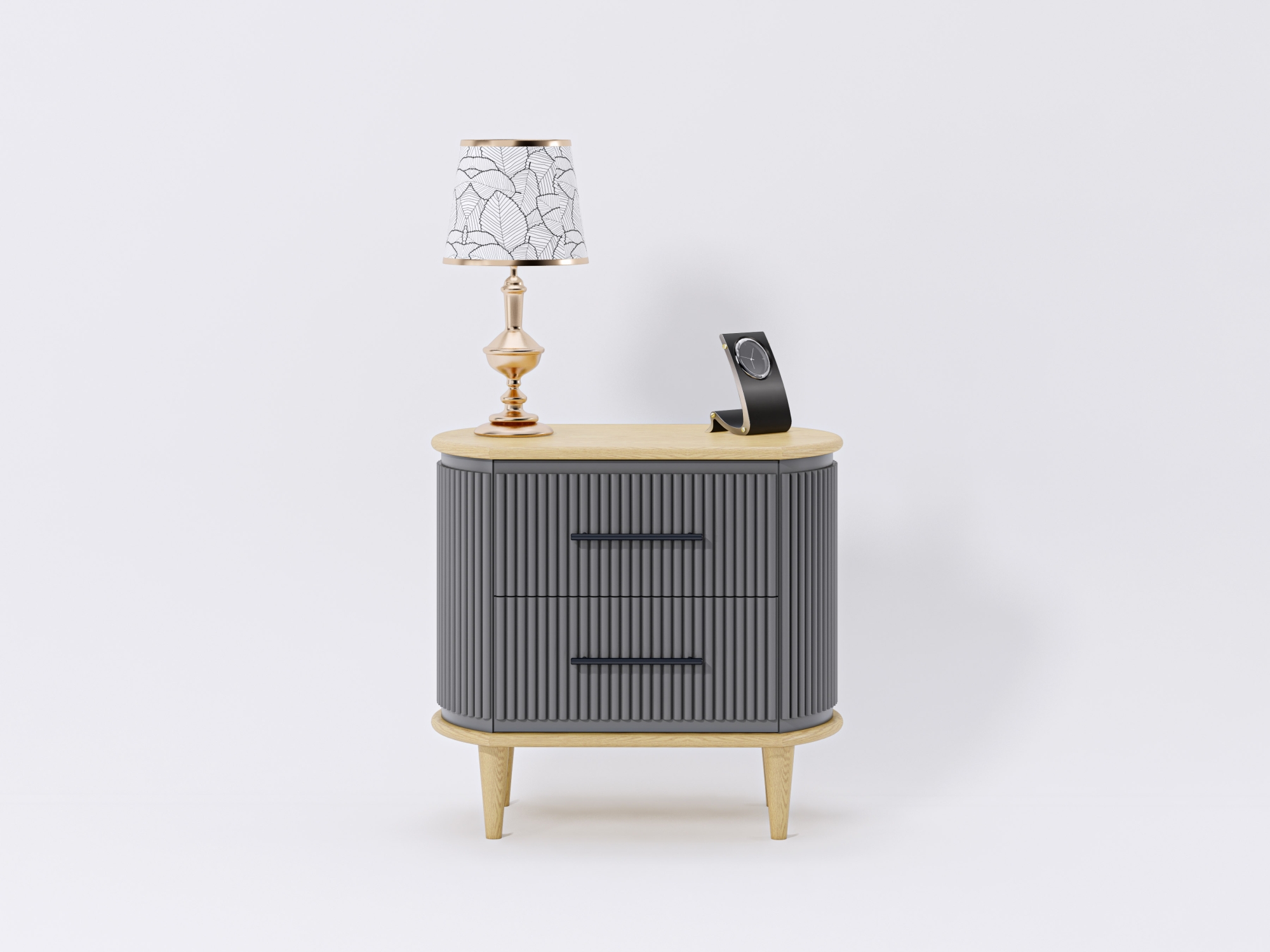 Pelops Nightstand Grey Oak