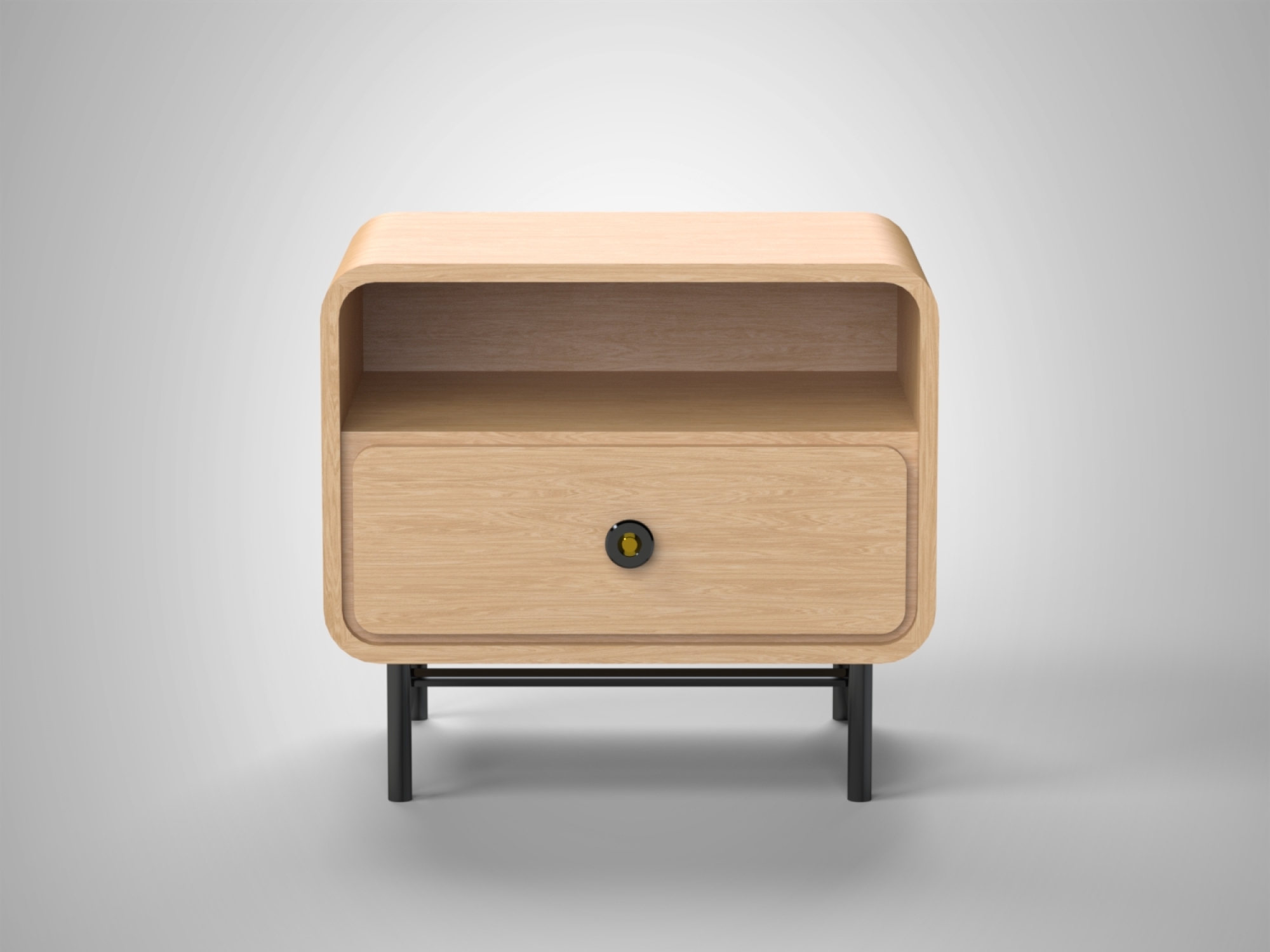 Rischou Nightstand Natural Oak