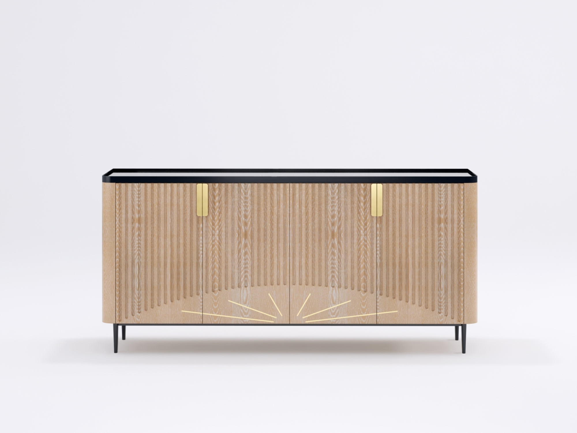 Coloseos Sideboard Natural Oak with stone top