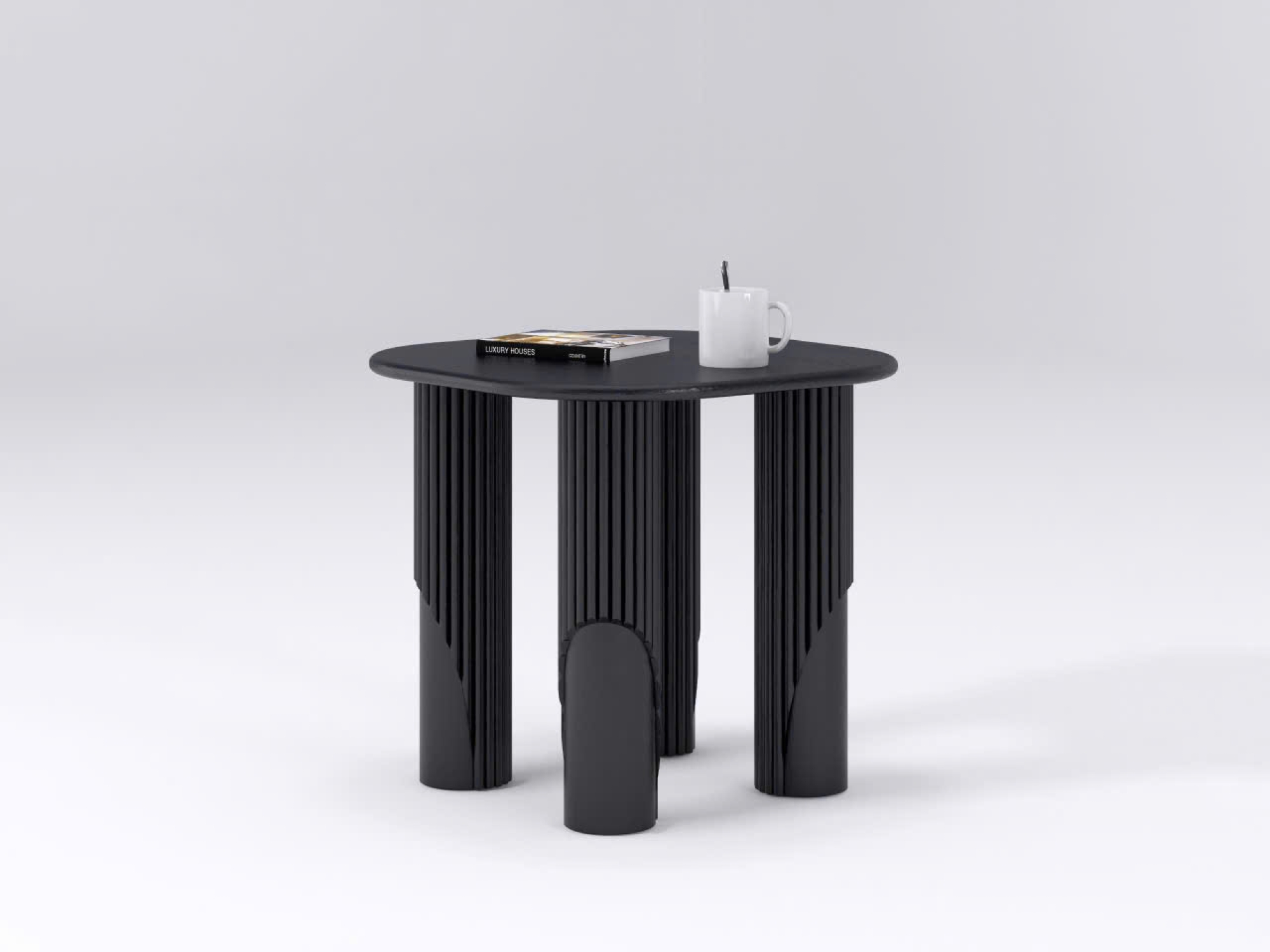 Coloseos Side Table Black Oak